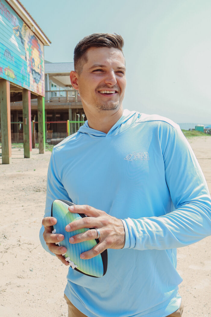 Men's - Long Sleeve w/ Hood-Light Blue