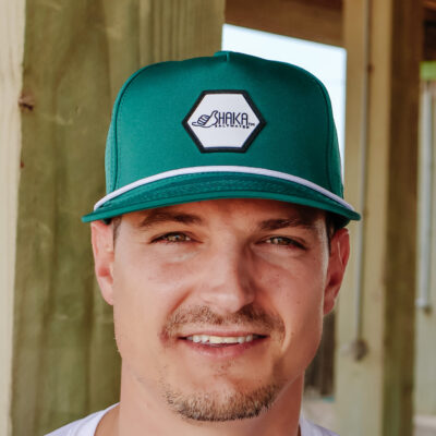 Perforated Snapback with Hexagon Rubber Patch-Dark Teal