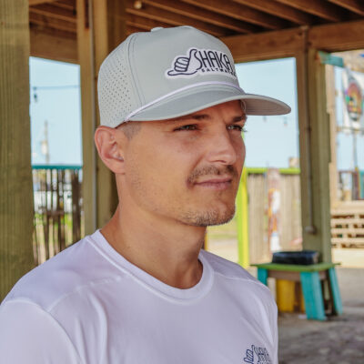 Perforated Snapback with Contour Cut Rubber Patch-Silver