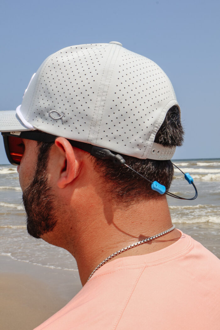 Perforated Snapback with Contour Cut Rubber Patch-Silver - Image 5