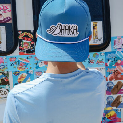Perforated Snapback with Contour Cut Rubber Patch-Ocean Blue